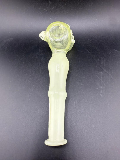 Unknown Artist Hammer Pipe - Green displayed on a black background, showcasing its vibrant green color and unique hammer shape.