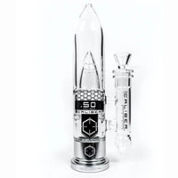 US Caliber .50 Caliber Glass Bong showcasing precision craftsmanship and sleek design.