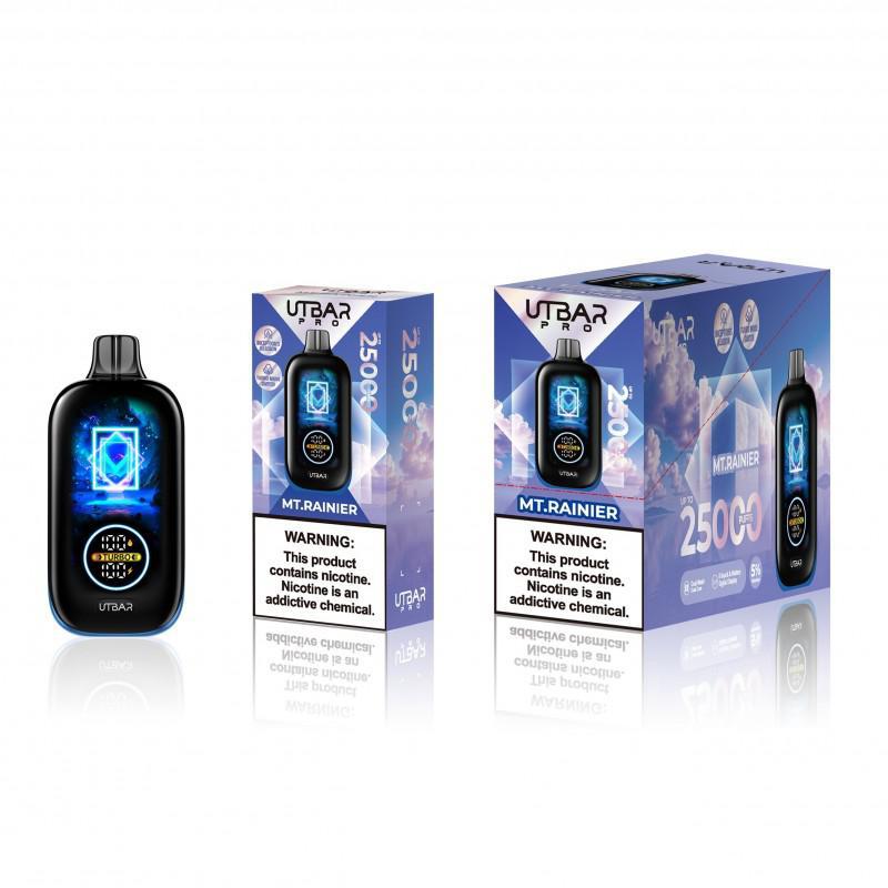 UTBAR Pro Disposable 5% vape device and packaging, offering 25,000 puffs of flavor-rich vaping.