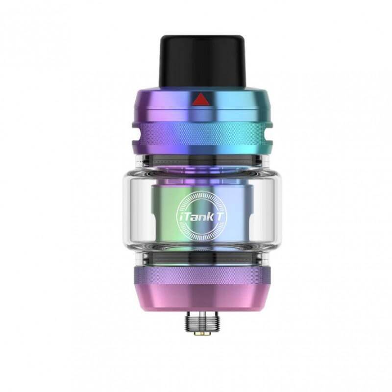 Vaporesso iTank T Tank showcasing a colorful design with top-fill and Turbo Airflow System for enhanced flavor.