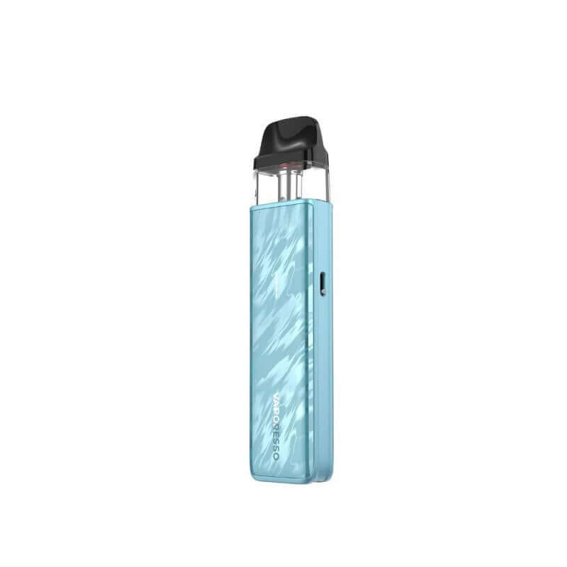 Vaporesso XROS 5 Mini Kit in blue, compact MTL vape device for enhanced flavor and performance.