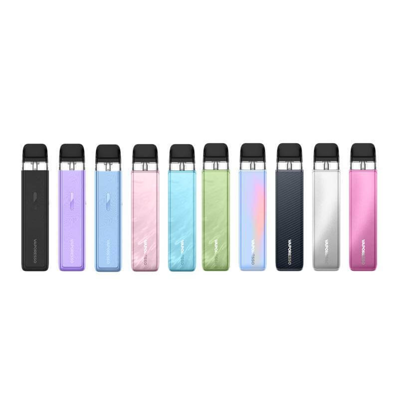Vaporesso XROS 5 Mini Kit in various colors showcasing a compact and sleek design for enhanced vaping experience.