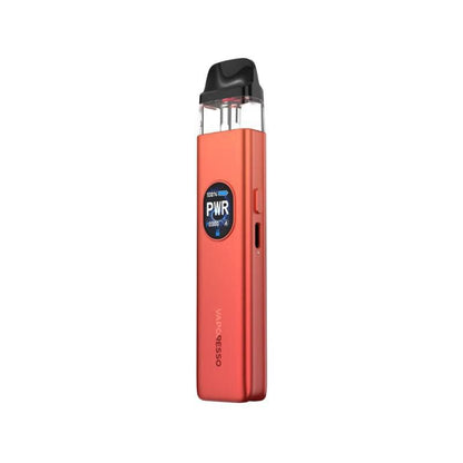 Vaporesso Xros 5 device in orange color, showcasing its sleek design and advanced features.
