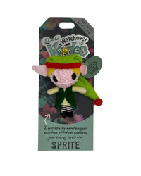 Watchover Voodoo Doll - The Sprite, a handmade doll designed to boost positivity and maintain high energy levels.
