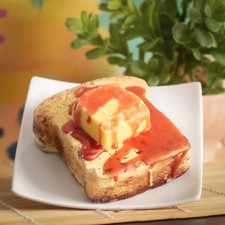 Whipped Up Wonderful French Toast Bubble Bar - Handcrafted bubble bar shaped like French toast with syrup.
