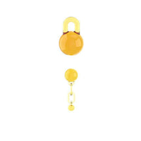 White Rhino 2-Piece Ball And Chain - Yellow displayed on white background, showing the vibrant yellow design.