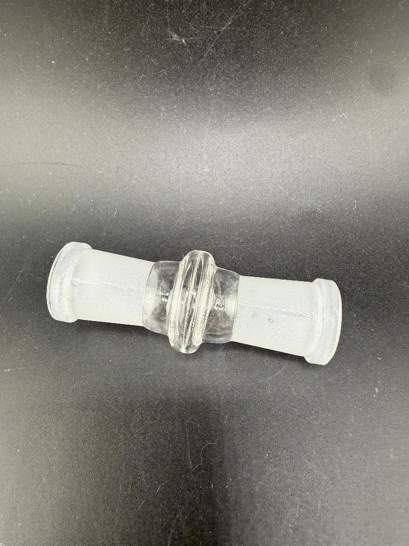 White Rhino Glass Adapter - 14mm Female to 14mm Female on black background