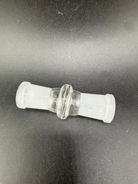 White Rhino Glass Adapter - 14mm Female to 14mm Female on black background