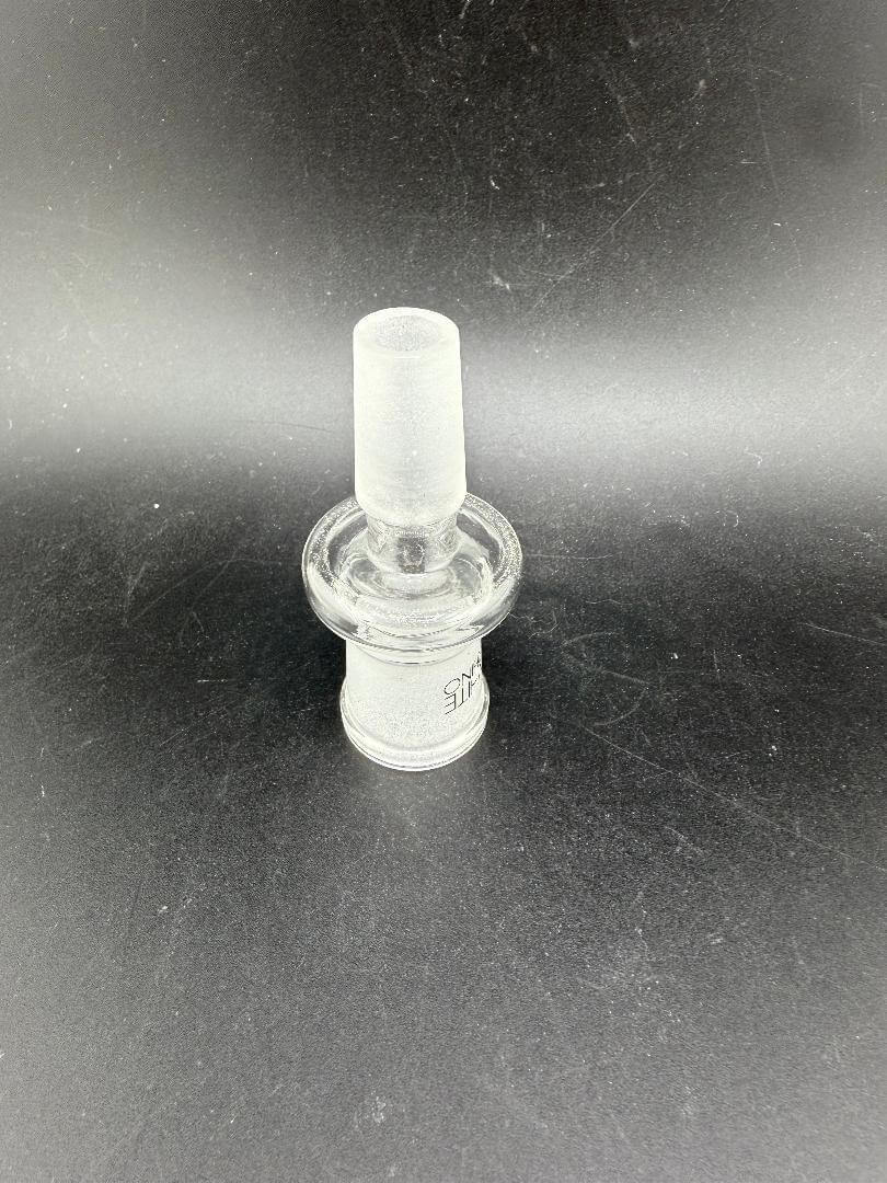 White Rhino Glass Adapter - 18mm Female to 14mm Male for seamless joint conversion.