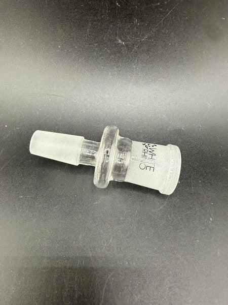 White Rhino Glass Adapter - 18mm Female to 14mm Male on a dark background