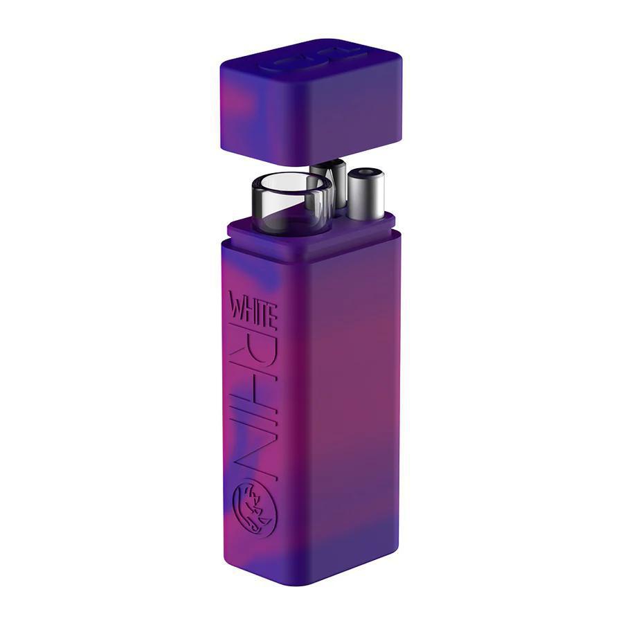 White Rhino Silicone Dugout - Original in purple, compact and portable smoking solution for dry herbs.