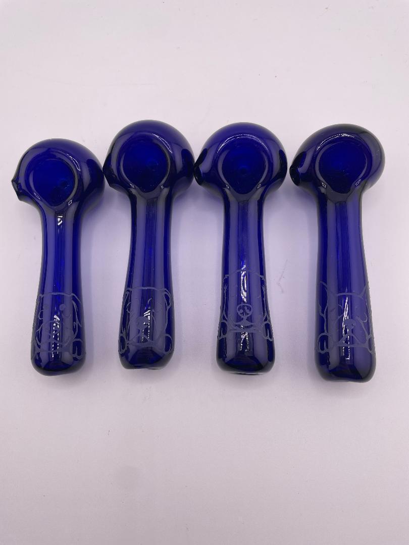 Wildfire Productions Dry Pipe - Cobalt w/ Sandblasted Dogs