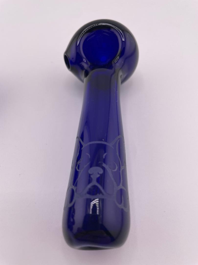 Wildfire Productions Dry Pipe - Cobalt w/ Sandblasted Dogs