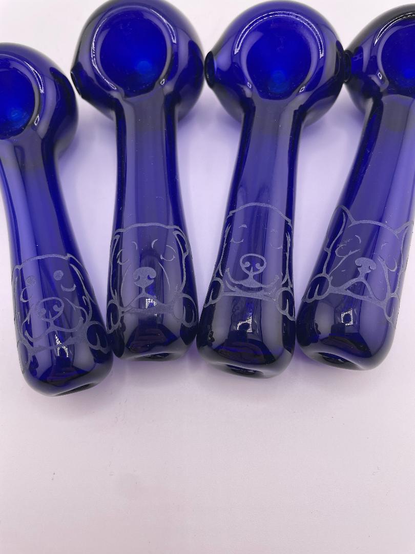 Wildfire Productions Dry Pipe - Cobalt w/ Sandblasted Dogs