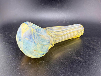Wildfire Productions Fumed Pipe handcrafted glass art with color-shifting fumed glass design.