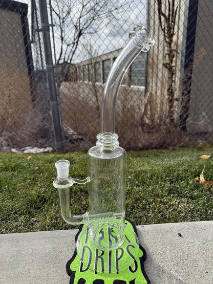 Wildfire Productions Castle Rig 14mm 90° - Handcrafted glass art with unique design in clear borosilicate glass.