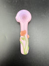 Wildfire Productions Rose Pipe – Handcrafted glass pipe with a pink rose design.