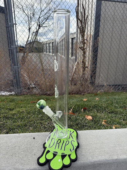 Wildfire Productions Straight Tube Turtle displayed on green drip mat against a background of fencing and nature.