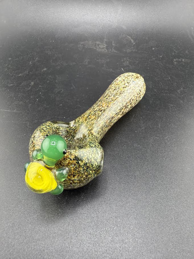 Wildfire Productions Turtle Pipe - Handcrafted glass art turtle design with vibrant colors.