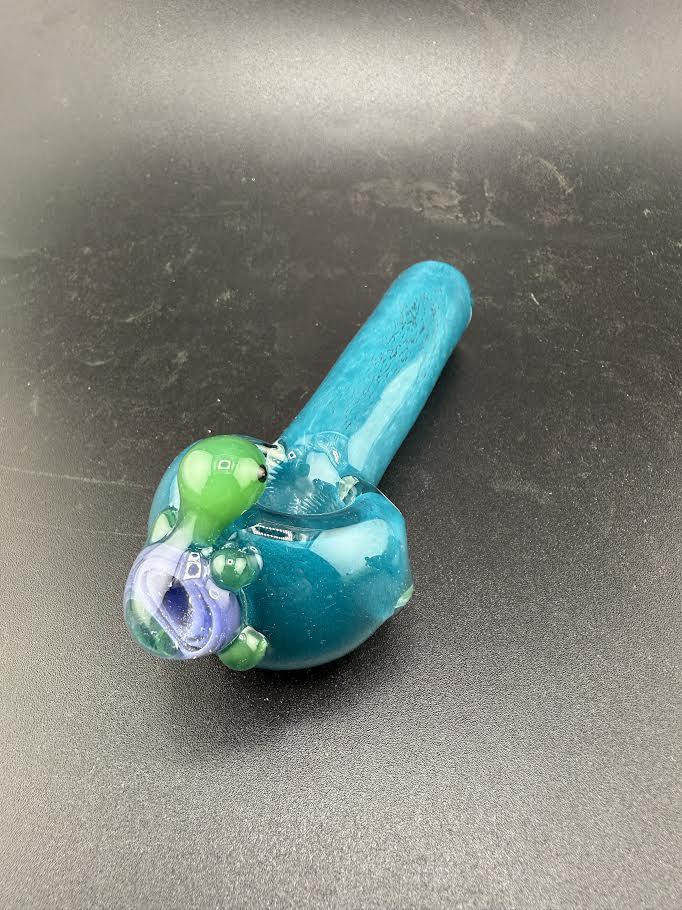 Wildfire Productions Turtle Pipe – Handcrafted glass art pipe with vibrant colors from the Pacific Northwest.