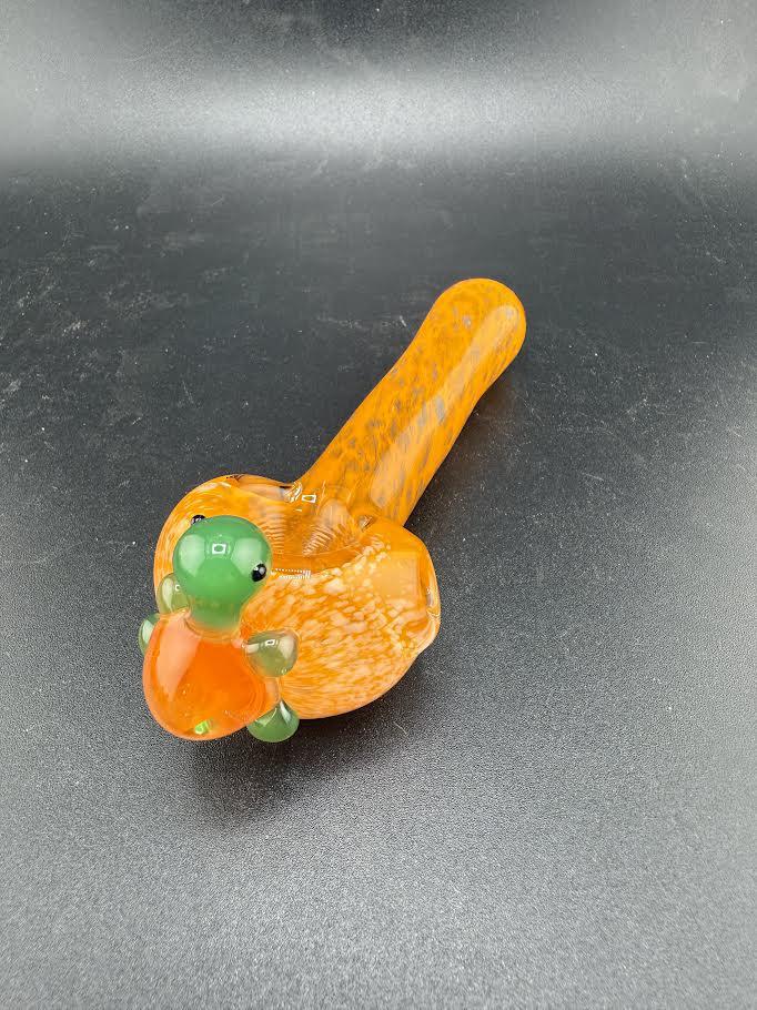 Wildfire Productions Turtle Pipe - Handcrafted glass art pipe featuring vibrant colors and turtle design.