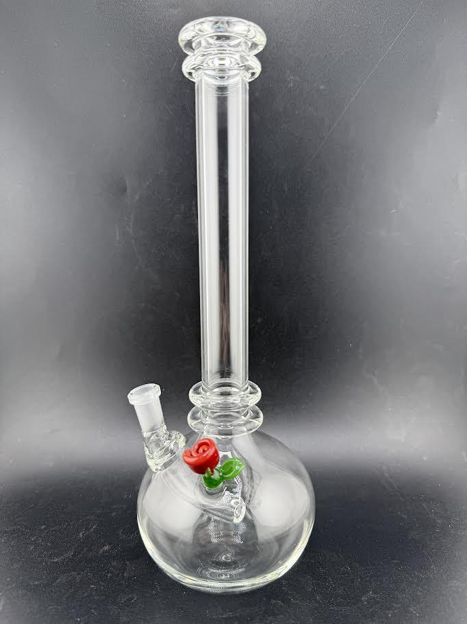 Wildfire Productions Rose Rig - Handcrafted glass art rig featuring a sculpted rose, perfect for high-performance sessions.