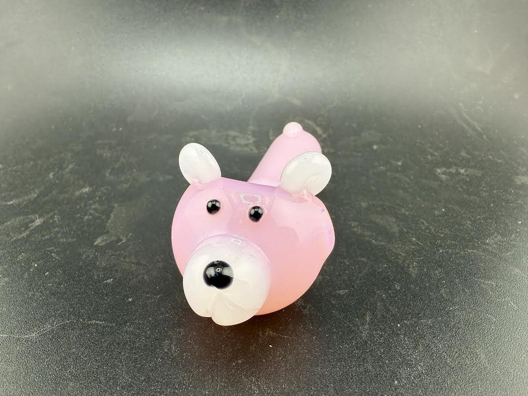 Wildfire Productions Bear Pipes - Whimsical Handcrafted Glass Bear Pipe in Pink