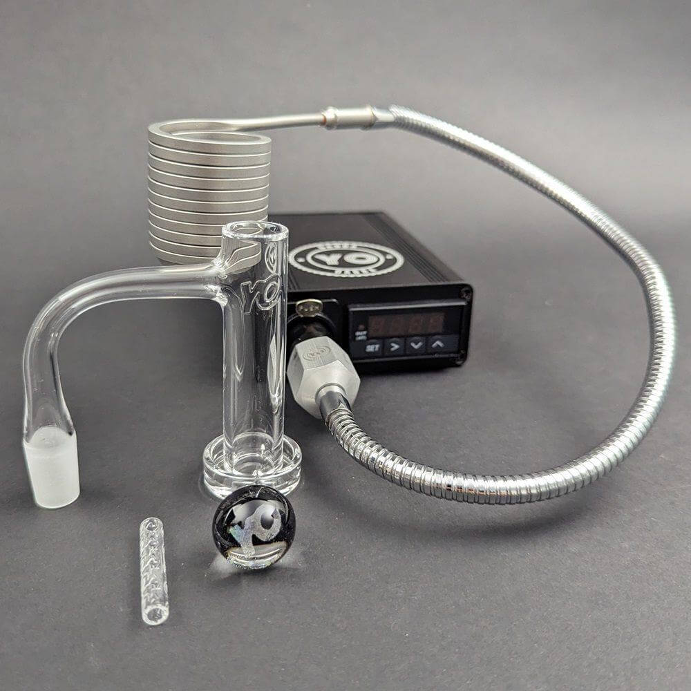Yo Dabba Dabba Flex Coil Enail 30mm Kit featuring digital control box and accessories.