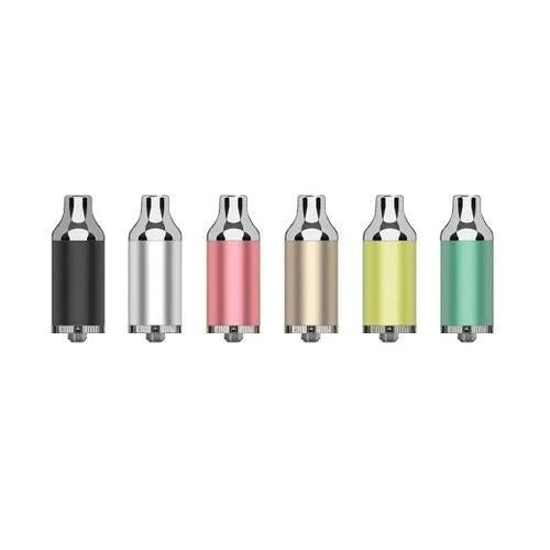 Yocan Evolve Plus Atomizer in six vibrant colors including black, silver, pink, gold, green, and turquoise.