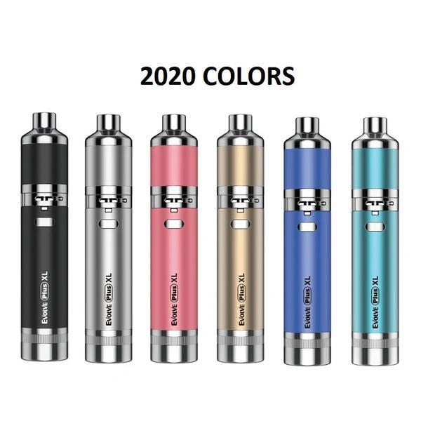 Yocan Evolve Plus XL Vaporizer available in six colors including black, silver, pink, gold, blue, and grey.