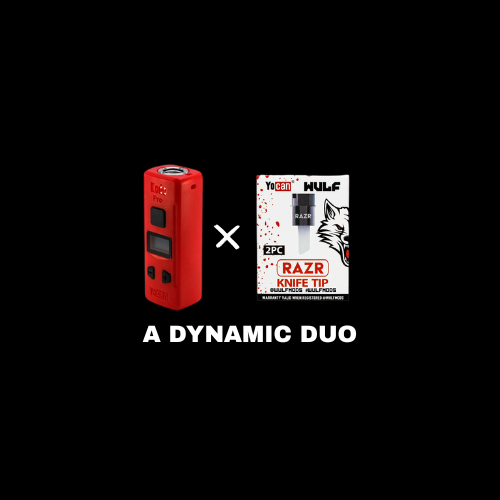 Yocan Kodo Pro 510 Battery and Wulf Knife Tip bundle for easy dabbing and full voltage control.