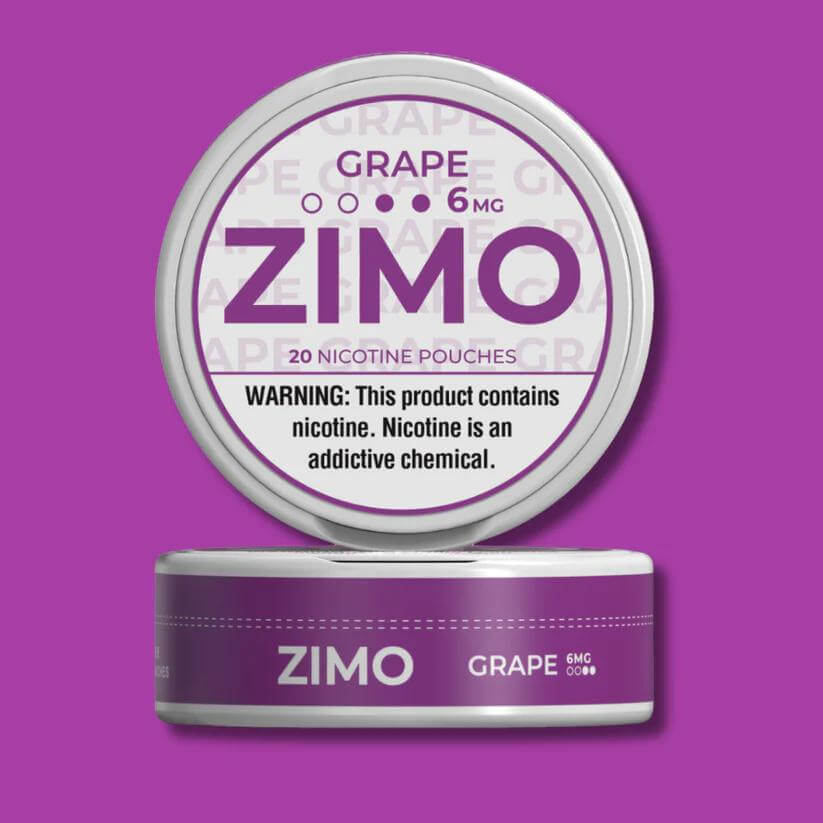 ZIMO Grape Nicotine Pouches, 6mg, pack of 20, smoke-free, satisfying alternative to tobacco.