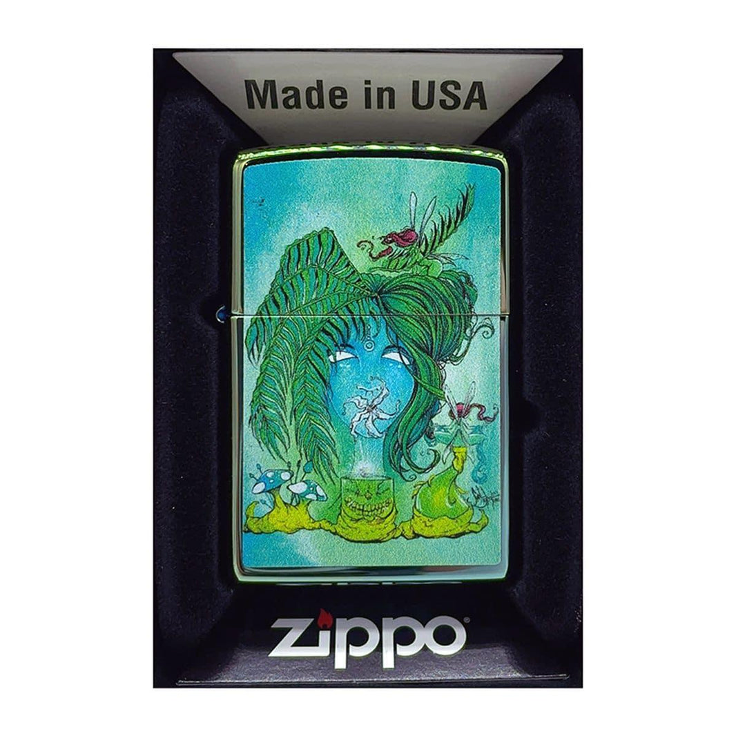 Zippo Lighter x Sean Dietrich Art featuring vibrant artwork and made in USA design.